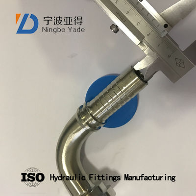 87392 90 Elbow SAE CNC Hydraulic Hose Flange Fitting