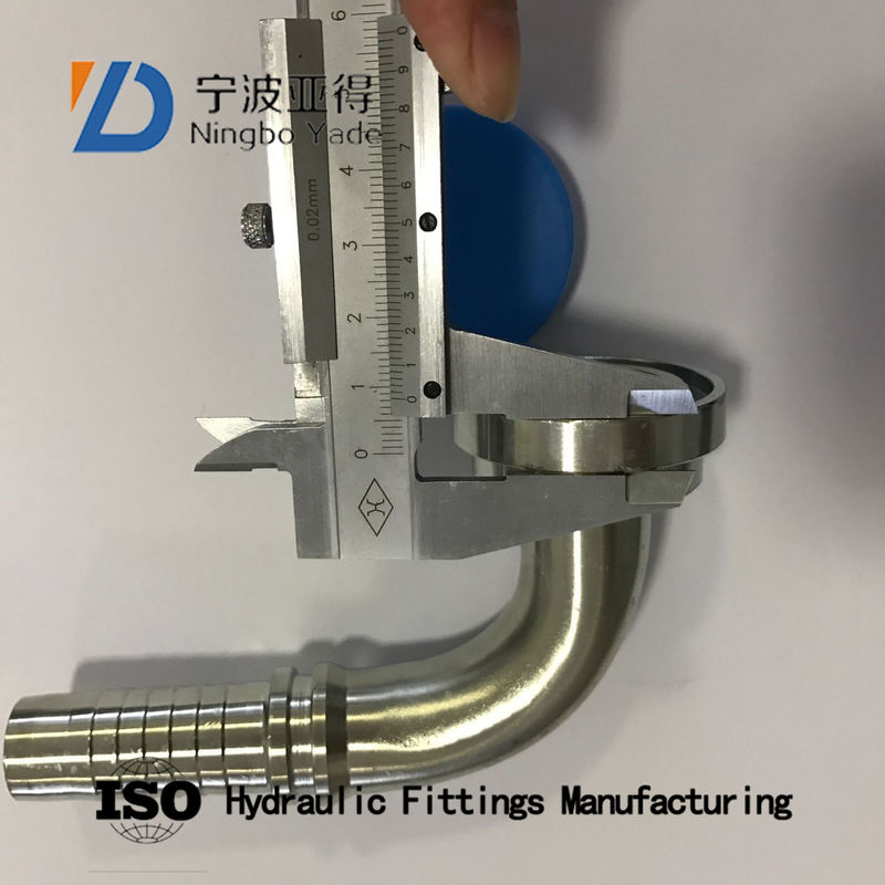 87392 90 Elbow SAE CNC Hydraulic Hose Flange Fitting